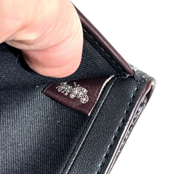 COACH X Mint + Serf Morgan Small Bifold Wallet Black Multi Limited Edition CM672 - Picture 10 of 10